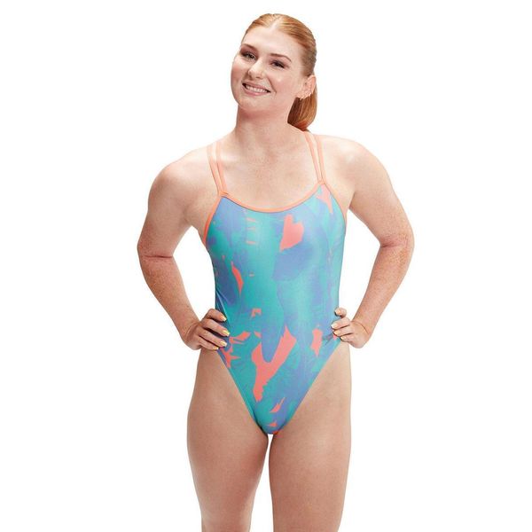Strój Kąpielowy Speedo Digital Starback Banana Leaf – Niebieski - Rozmiar 26. Czerwone stroje kąpielowe damskie Speedo, bez wzorów. Za 1,621.80 zł.