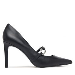 Szpilki Calvin Klein. Czarne szpilki damskie Calvin Klein, bez wzorów, bez obcasa, na szpilce, bez zapięcia. Za 649.99 zł.