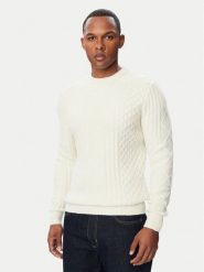 Guess Sweter M6BR2 8Z1549 Kremowy Regular Fit. Białe swetry męskie Guess, l, z aplikacjami, z bawełny, bez kołnierzyka, bez ramiączek. Za 474.99 zł.