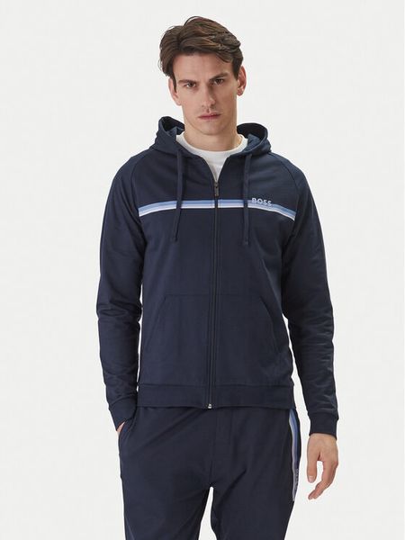 BOSS Bluza Authentic 50554785 Granatowy Regular Fit. Niebieskie bluzy męskie Boss, m, bez wzorów, z bawełny, bez ramiączek, bez kaptura. Za 499.99 zł.