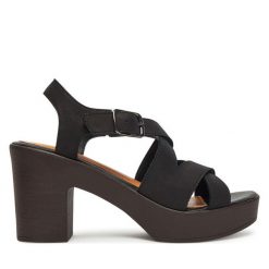 Sandały Lasocki. Brązowe sandały damskie Lasocki, bez wzorów, bez obcasa, na płaskiej podeszwie, bez zapięcia. Za 169.99 zł.