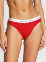 Tommy Hilfiger Figi klasyczne UW0UW03836 Czerwony. Czerwone majtki damskie Tommy Hilfiger, z bawełny. Za 79.99 zł.