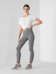 4F Legginsy dzianinowe damskie XS. Szare legginsy damskie 4F, bez wzorów, z bawełny. Za 79.99 zł.