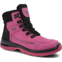 Różowe Trekkingi Damskie 4F Skórzane Buty W Góry. Czerwone obuwie trekkingowe damskie 4F, z nubiku, bez zapięcia. Za 369.00 zł.