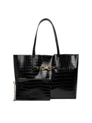 Just Cavalli Torebka 79RA4BH6 ZSB96 Czarny. Czarne shopperki damskie Just Cavalli, bez wzorów, ze skóry, bez dodatków. Za 639.99 zł.