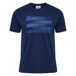 Koszulka Hummel Pulse Graphic. Niebieskie koszulki sportowe męskie Hummel, m, bez wzorów, bez ramiączek. Za 155.50 zł.