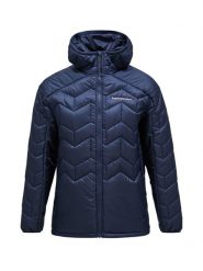 Kurtka Peak Performance męska Elevate Liner Hood granatowa. Niebieskie kurtki męskie Peak Performance, l, bez wzorów, z puchu, eleganckie, bez kaptura. Za 897.60 zł.