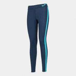 Legginsy do biegania damskie Joma Ascona długie. Niebieskie legginsy damskie Joma, bez wzorów, z materiału. Za 300.00 zł.