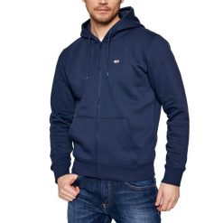 Bluza męska z kapturem na zamek Tommy Hilfiger. Niebieskie bluzy męskie Tommy Hilfiger, m, bez wzorów, z kapturem. W wyprzedaży za 259.00 zł.