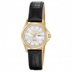 Zegarek Citizen Damski Quartz kremowa tarcza 27 mm (EQ0593-26A). Białe zegarki damskie CITIZEN. Za 416.99 zł.