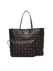 Guess Torebka Emelie Logo HWGP99 28240 Brązowy. Brązowe shopperki damskie Guess, z aplikacjami, ze skóry, bez dodatków. Za 674.99 zł.