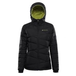 Damska kurtka puchowa Alpine Pro Rogita 2. Zielone kurtki sportowe damskie Alpine Pro, xl, bez wzorów, z materiału, bez ramiączek, z kapturem, trekkingowe. Za 519.00 zł.