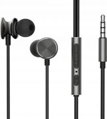 Słuchawki Joyroom Przewodowe słuchawki douszne Joyroom Wired Series JR-EW03 - ciemnoszare. Szare słuchawki douszne Joyroom. Za 29.31 zł.