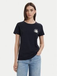 BOSS T-Shirt C_Elove_5 50566827 Granatowy Slim Fit. Niebieskie t-shirty damskie Boss, xs, bez wzorów, z bawełny, bez kołnierzyka, bez ramiączek. Za 214.99 zł.