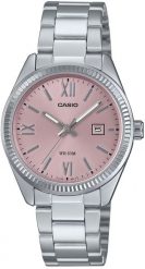 Zegarek Casio Damski Lady Date - Pink Srebrzysty (30 mm). Różowe zegarki damskie Casio. Za 209.99 zł.
