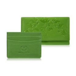 Zestaw prezentowy dla niej portfel damski w kwiaty T-45 i skórzane etui na karty T-151 Paolo Peruzzi ZUP-144-GR. Zielone portfele damskie Paolo Peruzzi, ze skóry. Za 99.00 zł.