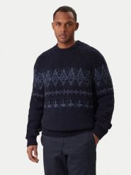 BOSS Sweter Karombo 50548686 Granatowy Regular Fit. Niebieskie swetry męskie Boss, l, bez wzorów, bez kołnierzyka, bez ramiączek. Za 789.99 zł.