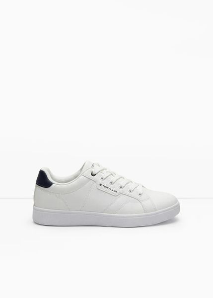 Sneakersy marki Tom Tailor. Białe buty sportowe męskie bonprix, bez wzorów, bez zapięcia. Za 259.99 zł.