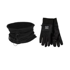 Zestaw termo unisex Komin na szyję/Rękawiczki. Czarne rękawiczki męskie HEAT KEEPER, na zimę, bez wzorów, z poliamidu. W wyprzedaży za 148.10 zł.