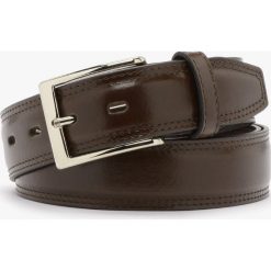 Brązowy pasek męski PASEK MĘSKI. Brązowe paski męskie Ryłko, ze skóry. Za 129.99 zł.