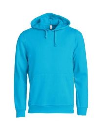 Clique Basic Hoody bluza z kapturem unisex turkusowa – turquoise. Niebieskie bluzy damskie CLIQUE, m, bez wzorów, z bawełny, bez ramiączek, z kapturem. Za 173.55 zł.
