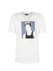 Diesel T-shirt "T-Just" | A03803-0BEAF | Mężczyzna | Biały. Białe t-shirty męskie Diesel, l, bez wzorów, z bawełny, bez kołnierzyka, bez ramiączek. W wyprzedaży za 159.00 zł.