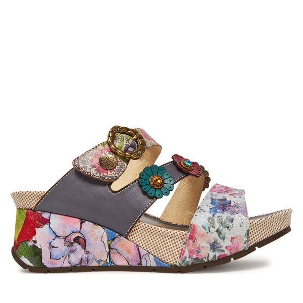 Klapki Laura Vita. Fioletowe klapki damskie Laura Vita, bez wzorów, bez obcasa, bez zapięcia. Za 299.99 zł.