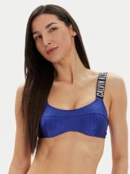 Calvin Klein Swimwear Góra od bikini KW0KW02389 Granatowy. Niebieskie bikini Calvin Klein Swimwear, xs, bez wzorów, z syntetyku. Za 199.99 zł.