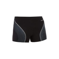 Bokserki pływackie 500 FIT DASH męskie. Czarne bokserki męskie NABAIJI, bez wzorów, z materiału. Za 49.99 zł.