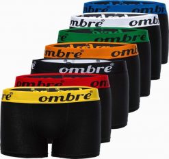Ombre Bokserki męskie bawełniane U158 - mix 7-pak L. Bokserki męskie Ombre, bez wzorów, z bawełny. Za 99.99 zł.