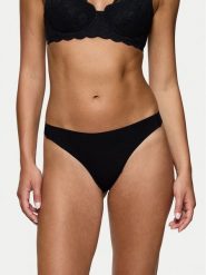 Triumph Stringi Smart Invisible 10222291 Czarny. Czarne majtki damskie Triumph, z syntetyku. Za 49.99 zł.