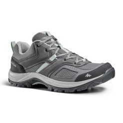 Buty turystyczne damskie Quechua MH100 niskie. Szare obuwie trekkingowe damskie QUECHUA, z kauczuku, bez zapięcia. Za 179.99 zł.