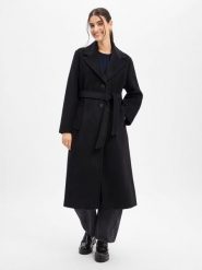 Weekend Max Mara płaszcz wełniany z domieszką moheru Kobiety czarny, 38. Czarne płaszcze damskie Weekend Max Mara, bez wzorów, z wełny, biznesowe, bez kołnierzyka, bez kaptura. Za 3,299.95 zł.