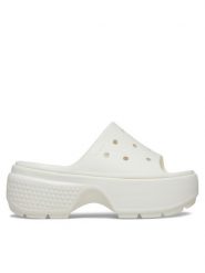 Crocs Klapki Stomp Slide 209347 Beżowy. Brązowe klapki damskie Crocs, bez wzorów, z tworzywa sztucznego, bez obcasa, bez zapięcia. Za 179.99 zł.