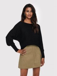 ONLY Sweter Adaline 15226298 Czarny Relaxed Fit. Czarne swetry nierozpinane damskie ONLY, s, bez wzorów, z wiskozy, bez kołnierzyka, bez ramiączek. W wyprzedaży za 89.99 zł.