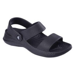 Sandały Damskie Sand. Czerwone sandały damskie MARTES ESSENTIALS, bez wzorów, z materiału, z otwartym noskiem, bez obcasa, na obcasie, bez zapięcia. Za 48.37 zł.