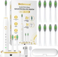 Szczoteczka Heckermann A6S Plus Biała. Białe szczoteczki elektryczne Heckermann. Za 74.99 zł.