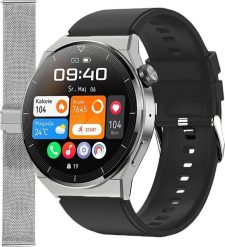 Smartwatch Enter SAT.111.534.1411-SET Czarny. Czarne zegarki smartwatch Enter, bez wzorów. Za 299.00 zł.