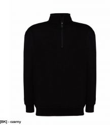 JHK - Bluza dresowa z krótkim zamkiem czarny S. Czarne bluzy męskie JHK, m, bez wzorów, z dresówki, bez ramiączek, bez kaptura. Za 62.36 zł.