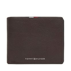 Portfel Tommy Hilfiger. Brązowe portfele męskie Tommy Hilfiger, bez wzorów. Za 299.99 zł.