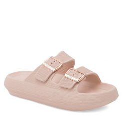 Klapki MEXX. Brązowe klapki damskie Mexx, bez wzorów, bez obcasa, bez zapięcia. Za 79.99 zł.