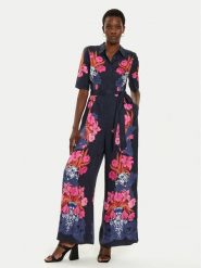 Ted Baker Kombinezon 275641 Granatowy Regular Fit. Niebieskie sukienki damskie Ted Baker, bez wzorów, z wiskozy, bez kołnierzyka, bez ramiączek. Za 769.99 zł.