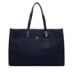 Torebka Tommy Hilfiger. Niebieskie shopperki damskie Tommy Hilfiger, bez wzorów, bez dodatków. Za 559.99 zł.