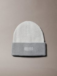 Calvin Klein wełniana czapka z zawartością kaszmiru Kobiety Wełna szary, ONE SIZE. Szare czapki damskie Calvin Klein, bez wzorów, z dzianiny. Za 169.95 zł.