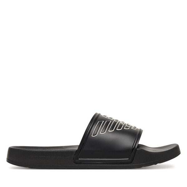 Klapki Emporio Armani. Czarne klapki męskie Emporio Armani, bez wzorów, bez zapięcia. Za 183.99 zł.