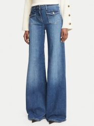 Elisabetta Franchi Jeansy PJ-18N-66E2-V420 Niebieski Wide Leg. Niebieskie jeansy damskie Elisabetta Franchi, bez wzorów, z bawełny. Za 1,799.00 zł.