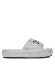 Juicy Couture Klapki WSS21515-04 Szary. Szare klapki damskie Juicy Couture, bez wzorów, z materiału, bez obcasa, bez zapięcia. Za 249.99 zł.