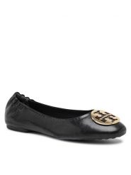 Tory Burch Baleriny Claire Ballet 147379 Czarny. Czarne balerinki damskie Tory Burch, bez wzorów, ze skóry, bez obcasa, bez zapięcia. Za 839.99 zł.