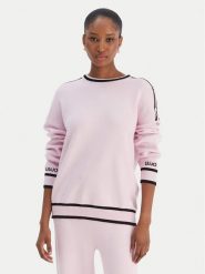 Liu Jo Sweter TF5230 MS59L Różowy Regular Fit. Czerwone swetry nierozpinane damskie Liu Jo, l, bez wzorów, z wiskozy, bez kołnierzyka, bez ramiączek. Za 589.99 zł.