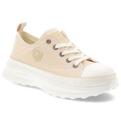 Beżowe Sneakersy Big Star Sportowe Obuwie Damskie. Brązowe obuwie sportowe damskie BIG STAR, bez wzorów, z gumy, bez zapięcia. Za 149.00 zł.